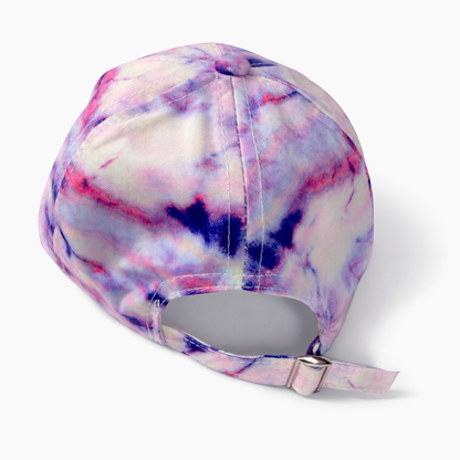 Purple Tie Dye Baseball Cap | Adjustable Strap Hat
