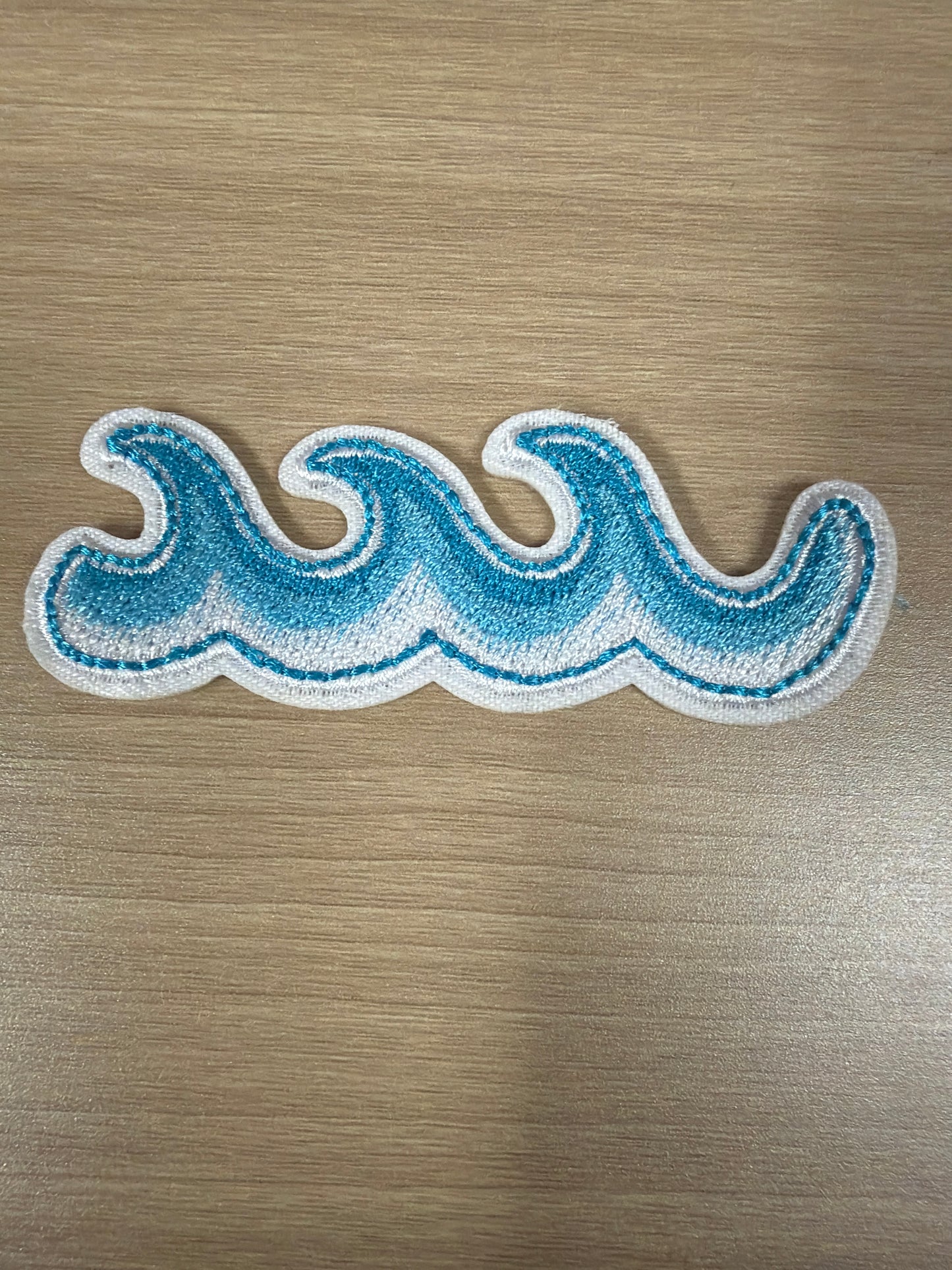 Mini Ocean Wave Iron On Patch – Coastal Aesthetic Patch