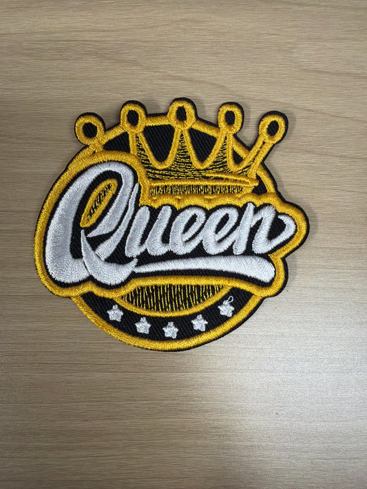 Queen Iron On Patch – Empowerment Girl Boss Patch (Yellow)