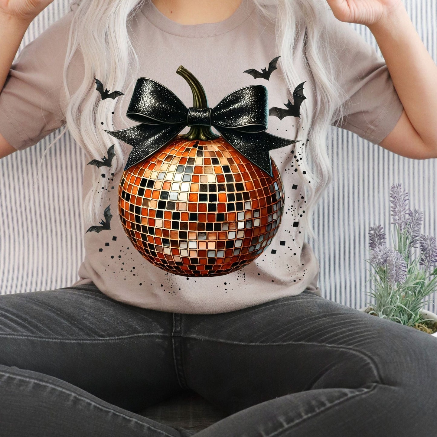 Matte DTF Disco Pumpkin