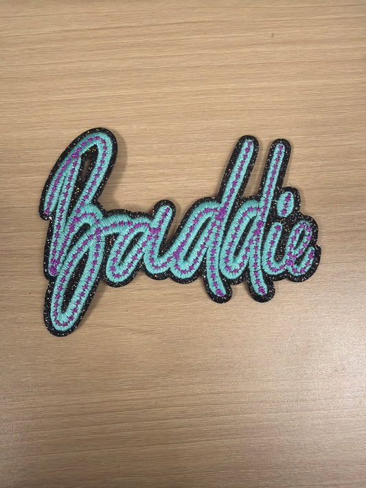 Purple Blue Glitter Baddie Iron On Patch – Trendy Y2K Patch