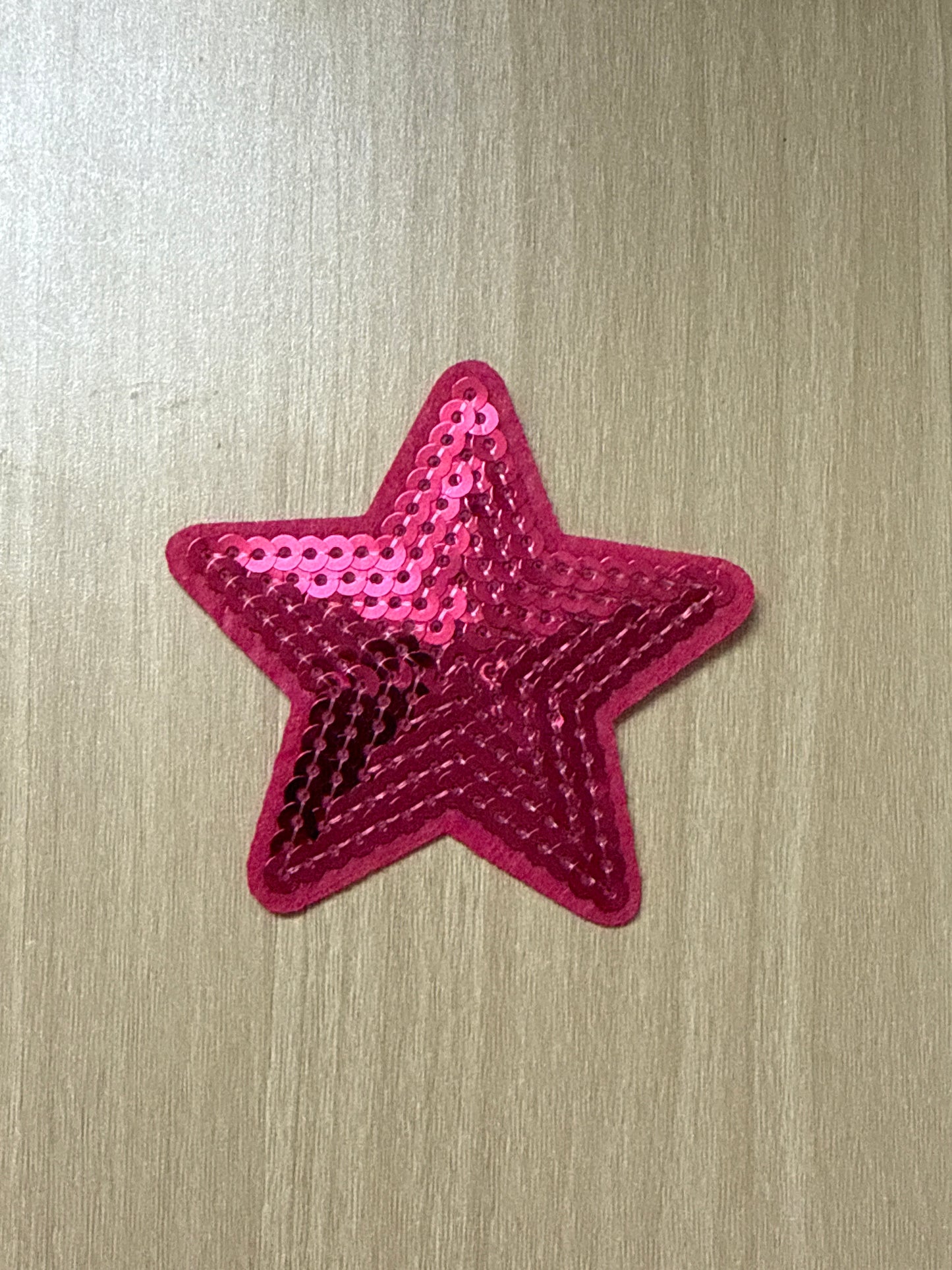 2” Sequins Star Iron on Patch Hot Pink