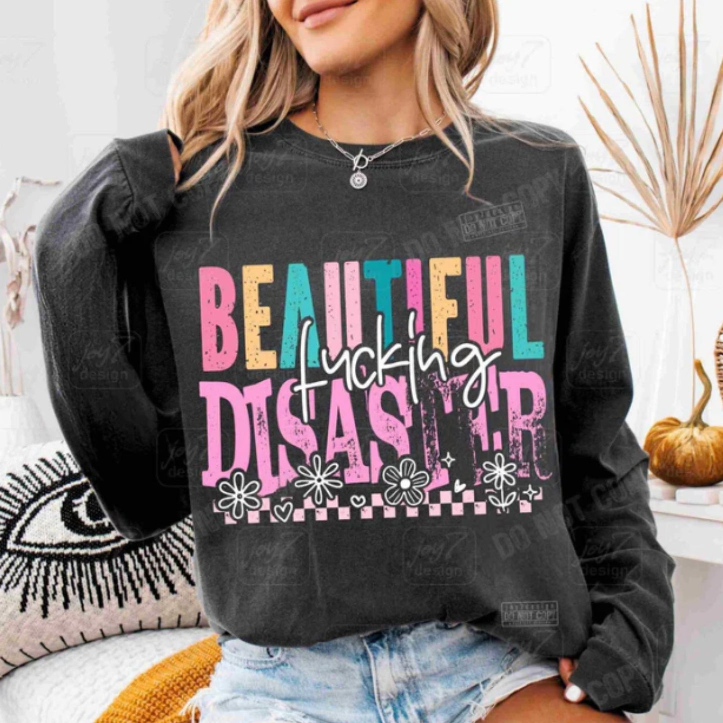 Glitter Screen Print Beautiful Disaster