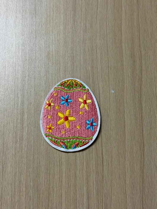 Floral Easter Egg Iron On Patch – Spring Patch