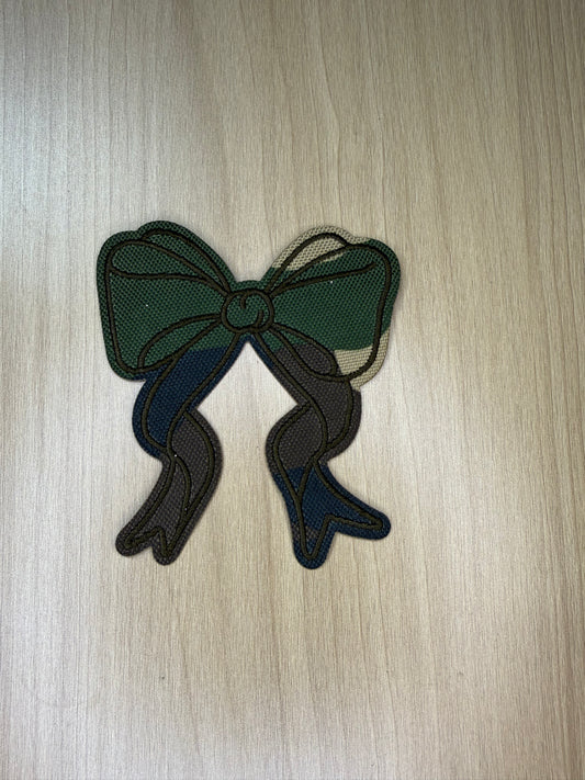 3” Bow Iron on Patch Camo
