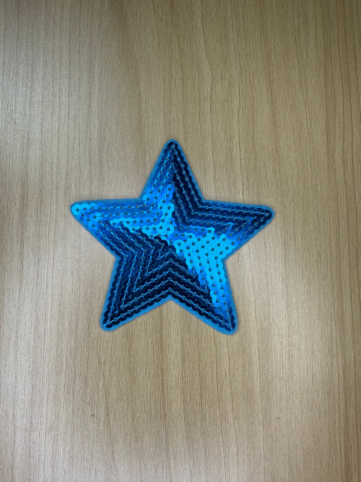 3” Sequins Star Iron on Patch Blue