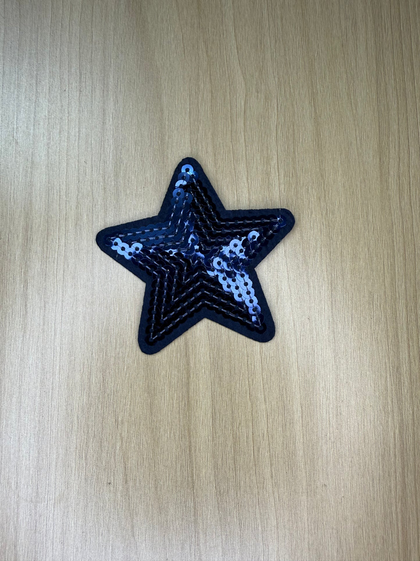 2” Sequins Star Iron on Patch Navy