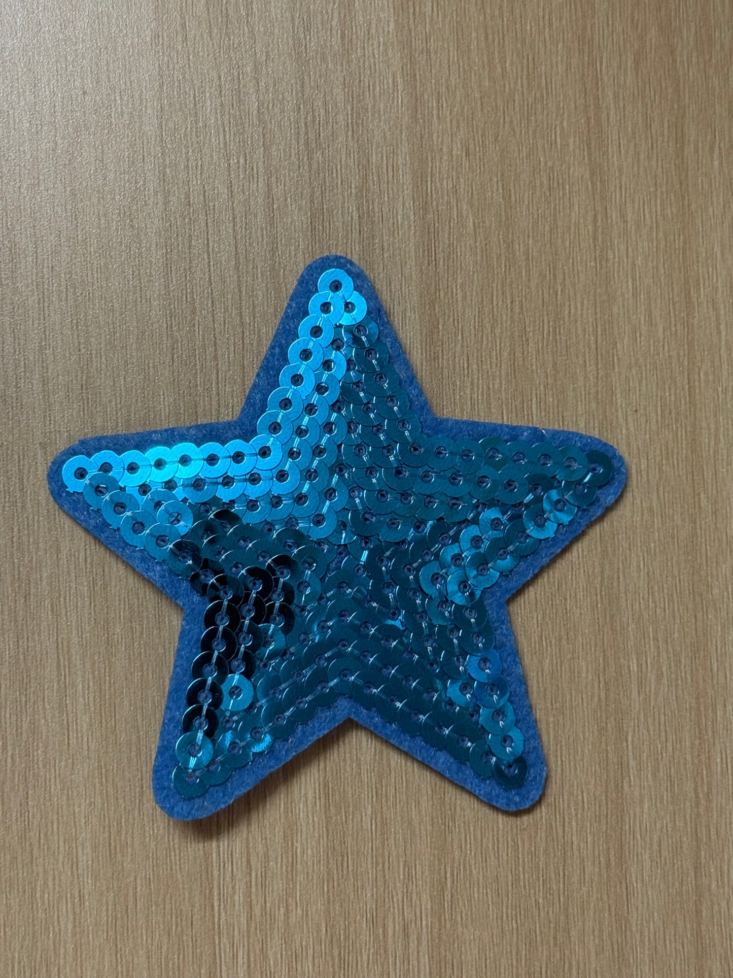 2” Sequins Star Iron on Patch Blue
