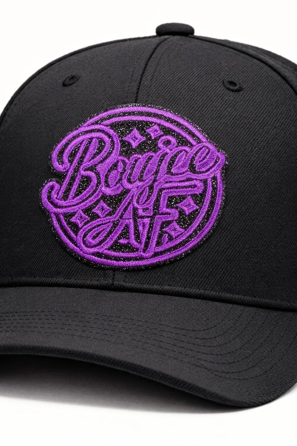 Boujee AF Embroidered Patch  Pink Glitter Iron On Statement Jacket Patch