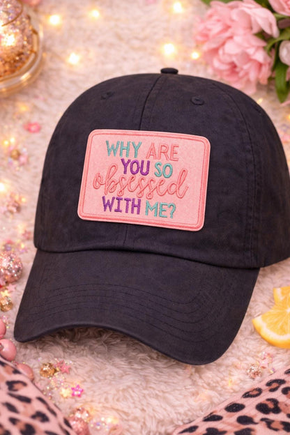 Why Are You So Obsessed With Me Embroidered Patch | Sassy Pink Iron-On Accent