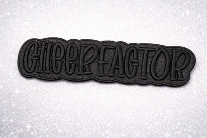 Custom 3D Puff Embroidered Glitter Patch | Iron On Word Patch for Hats, Jackets, Backpacks