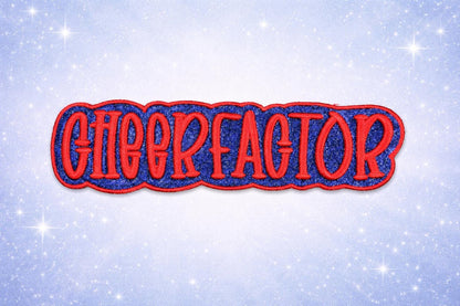 Custom 3D Puff Embroidered Glitter Patch | Iron On Word Patch for Hats, Jackets, Backpacks