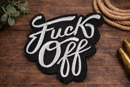 Funny Fuck Off Patch, Adult Humor Embroidered Patch, Sarcastic Patch, Funny Hat Patch, Offensive Humor Patch, Morale Patch, Biker Patch
