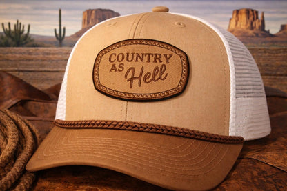 Country As Hell Embroidered Patch  Western Humor Iron On Badge