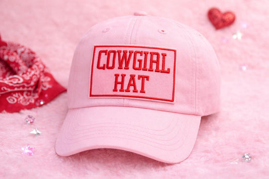 Pink Cowgirl Hat Patch | Western Embroidered Iron-On (3 x 2 inches)