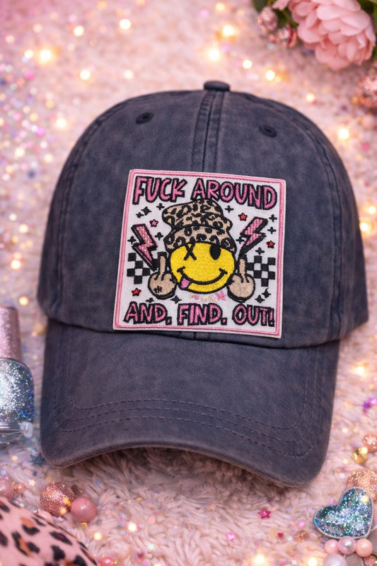 Fuck Around and Find Out Patch, Funny Smiley Face Patch, Sarcastic Iron On Patch, Attitude Patch, Funny Jacket Backpack Hat Patch