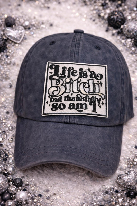 Life Is A Bitch But Thankfully So Am I Patch | Funny Iron On Patch | Sassy Quote Patch | Sarcastic Embroidered Patch | Adult Humor Patch