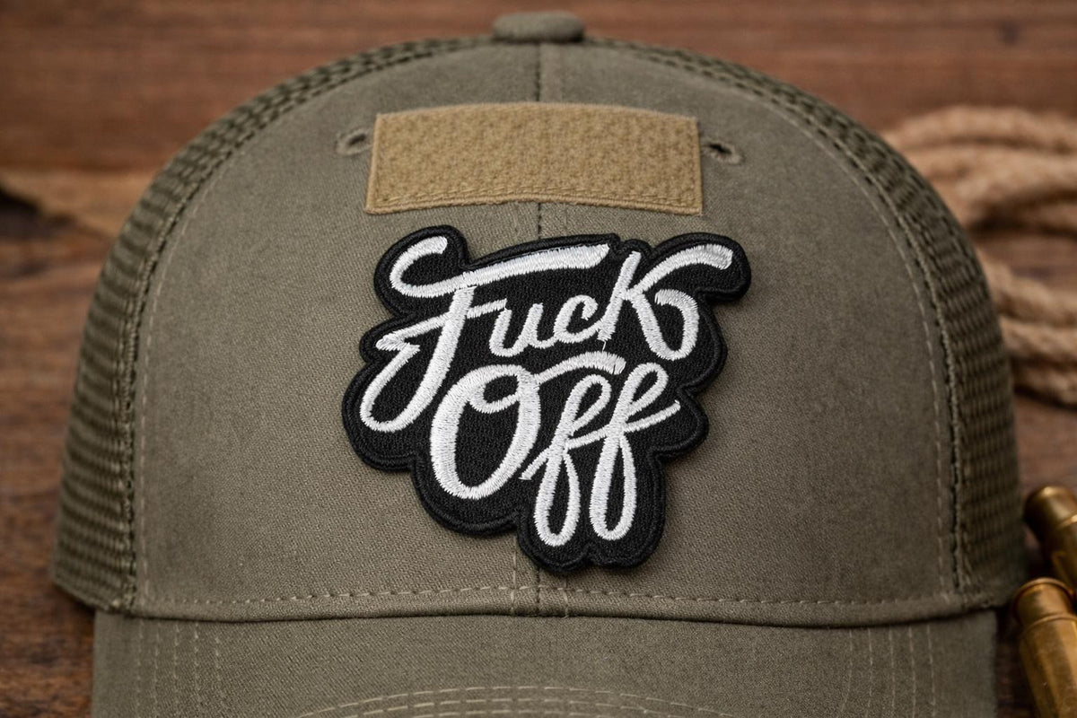 Funny Fuck Off Patch, Adult Humor Embroidered Patch, Sarcastic Patch, Funny Hat Patch, Offensive Humor Patch, Morale Patch, Biker Patch