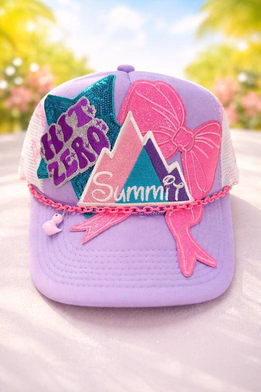 Ready to Ship Cheer Hat, Summit Hat, Cheer Mom Hat, Pink Bow Trucker Hat, Game Day Hat, Glitter Cheer Hat, Summer Cheer Accessories