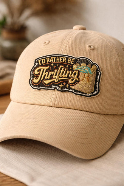 Id Rather Be Thrifting Embroidered Patch, Vintage Thrift Lover Gift, Retro Bag Accent