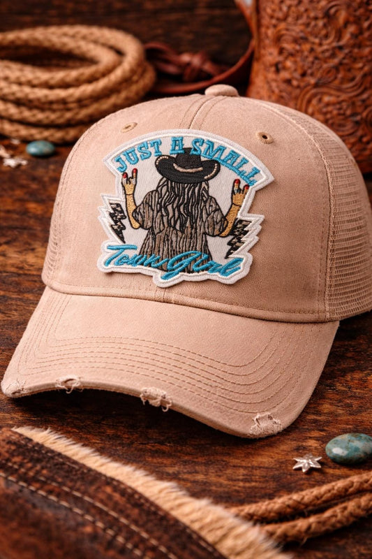 Embroidered Texas Girl Patch, Turquoise Western Cowgirl Hat Applique, Iron On Sew On