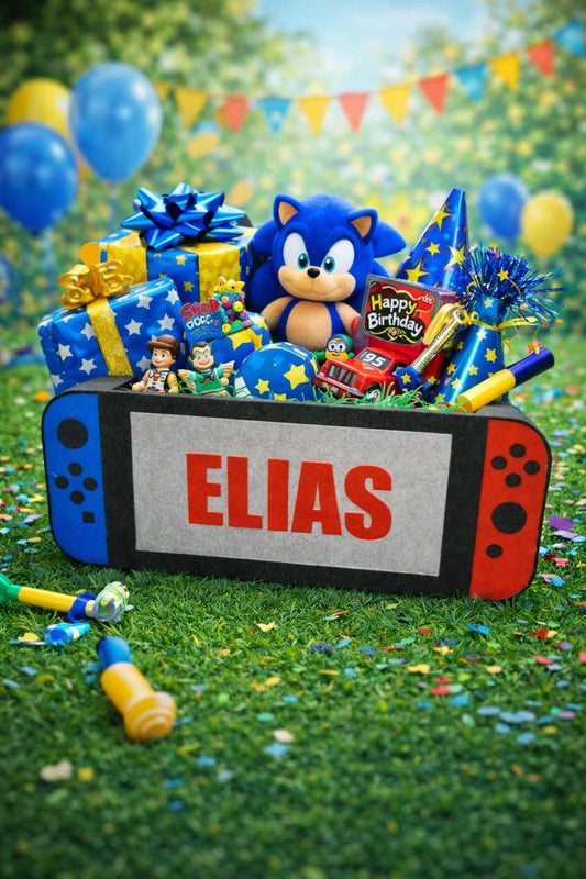 Personalized 3D Printed Gaming Console Gift Box | Custom Name Gamer Easter Basket