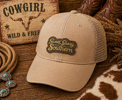 Sweet Sassy Southern Embroidered Patch, Cowgirl Style, Iron-On Applique