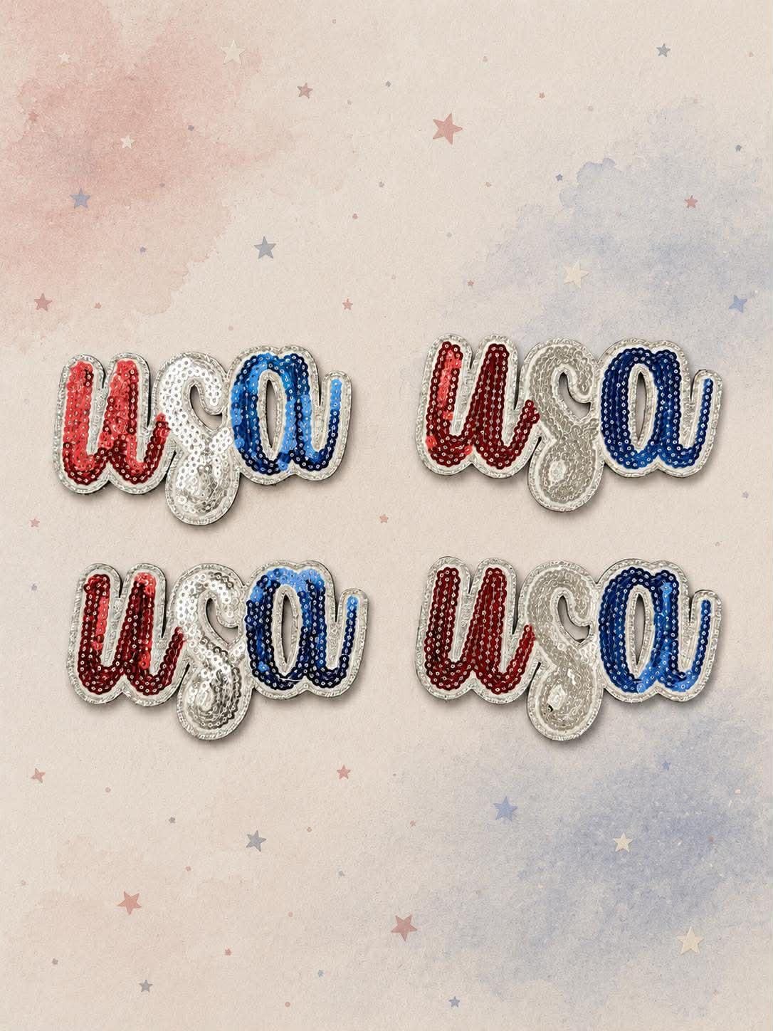 USA Sequin Patch