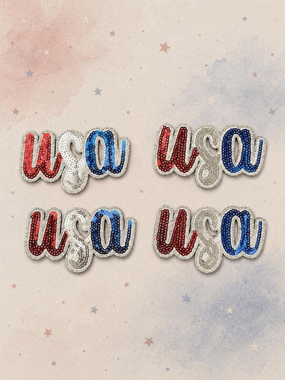 USA Sequin Patch