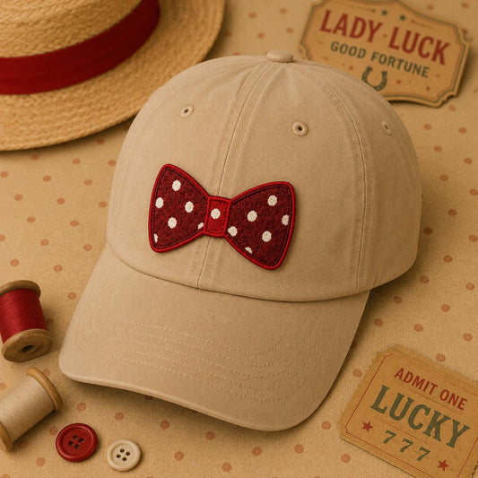 Red Polka Dot Bow Patch