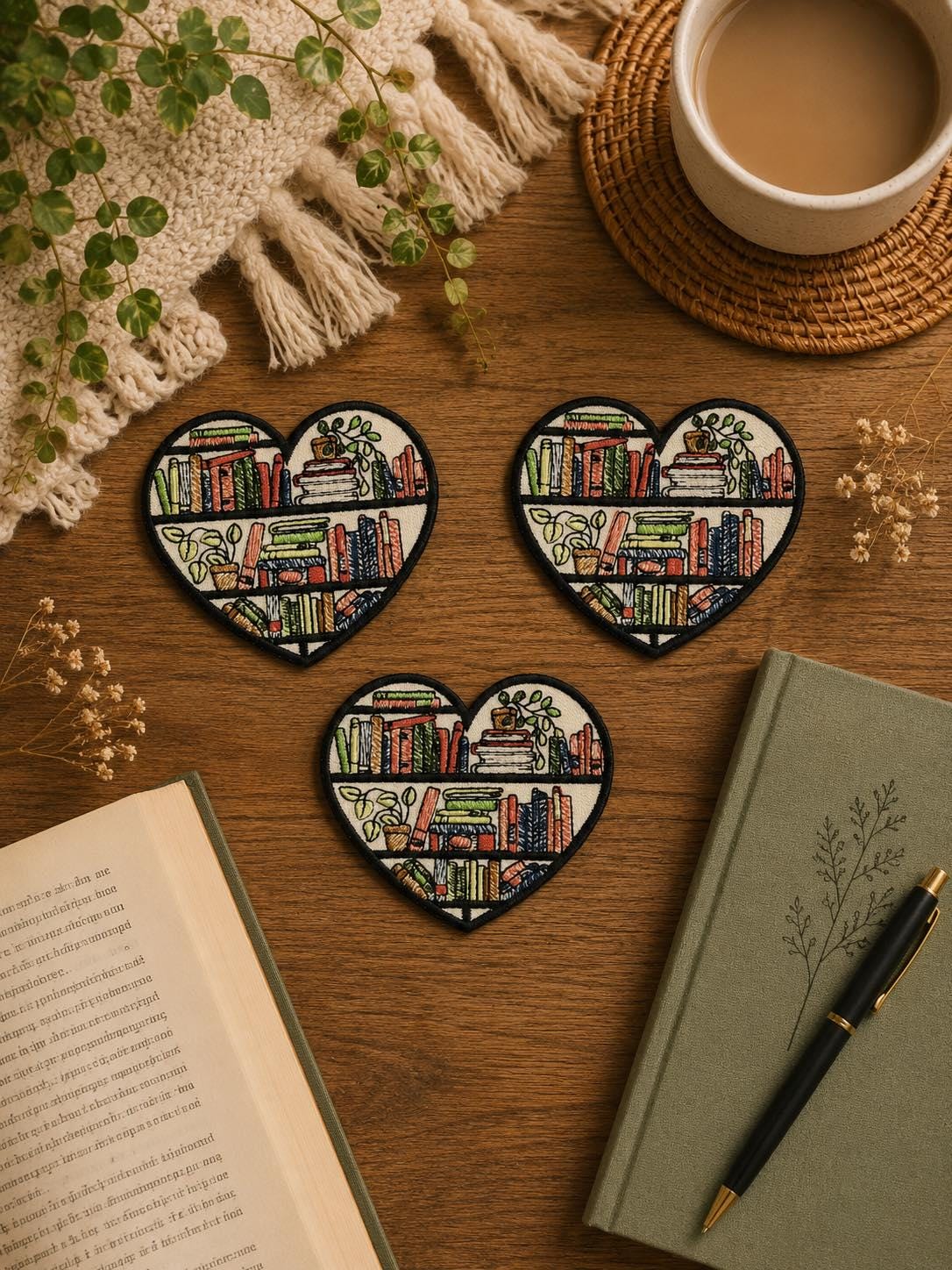 Heart Bookshelf Patch