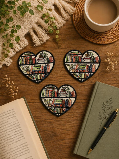 Heart Bookshelf Patch