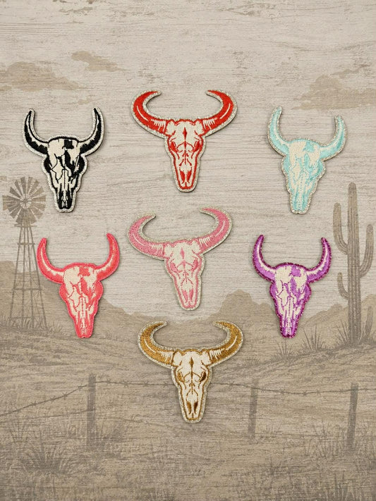Western Bull Skull Patch Trucker Patch