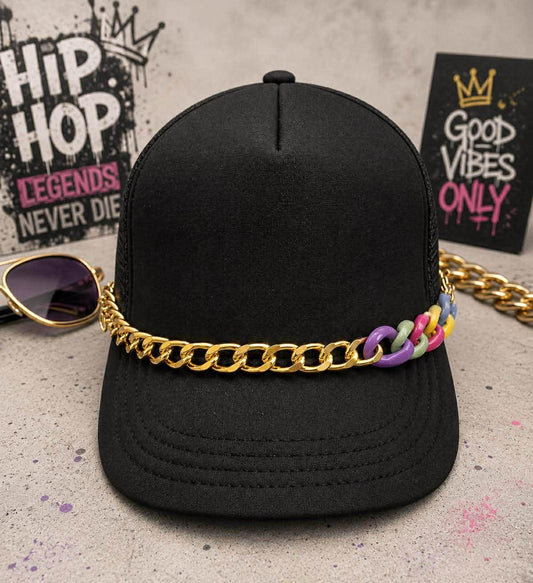 Color Pop Gold Hat Chain