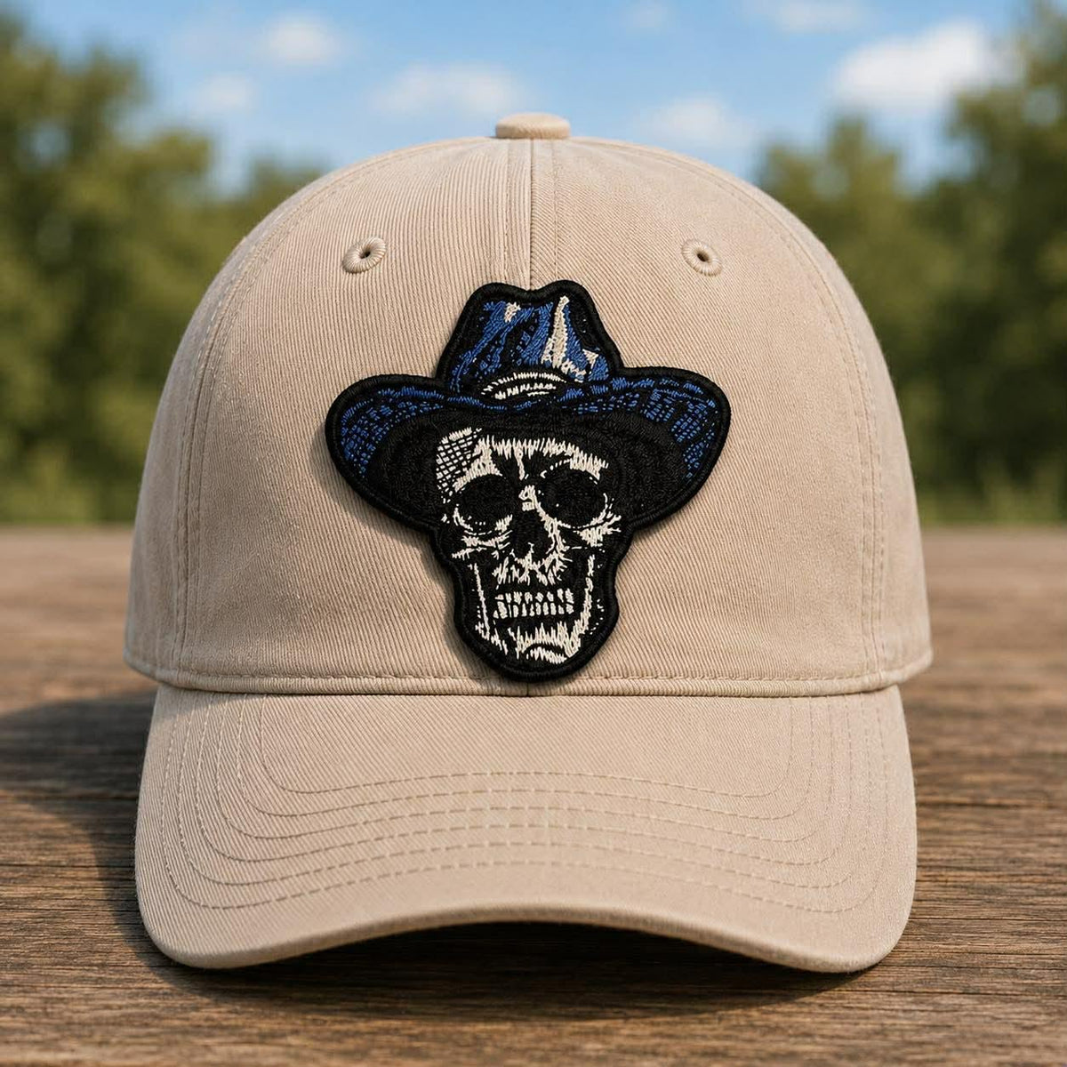 Western Skull Cowboy Patch