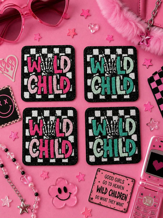 Wild Child Embroidered Patch | Iron-On Y2K Grunge Applique