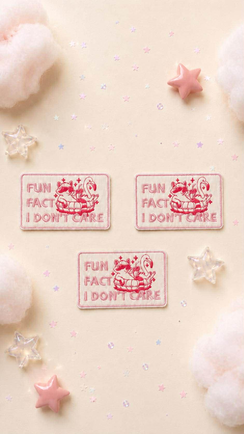 Fun Fact I Dont Care Pink Patch