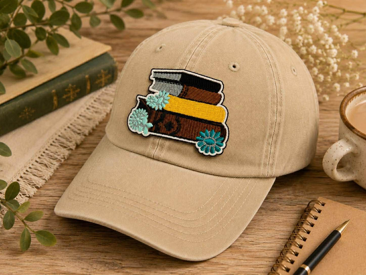 Floral Book Stack Patch
