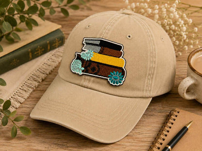 Floral Book Stack Patch