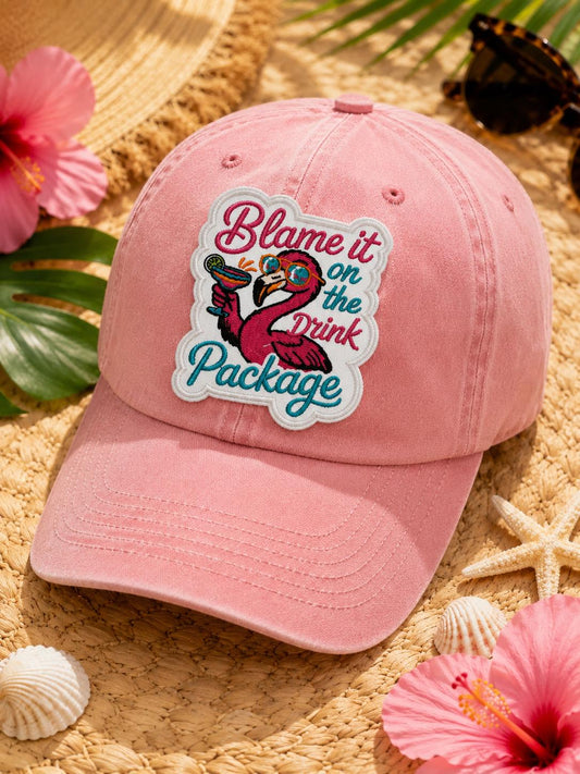 Blame It On The Drink Package Flamingo Patch