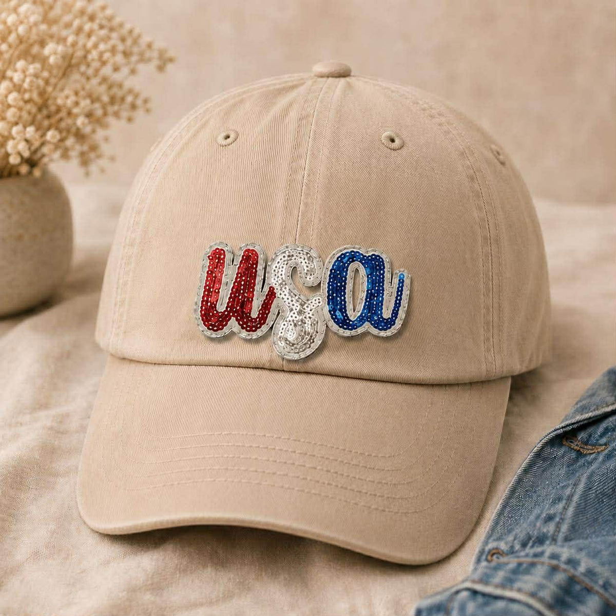 USA Sequin Patch