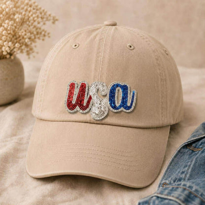 USA Sequin Patch