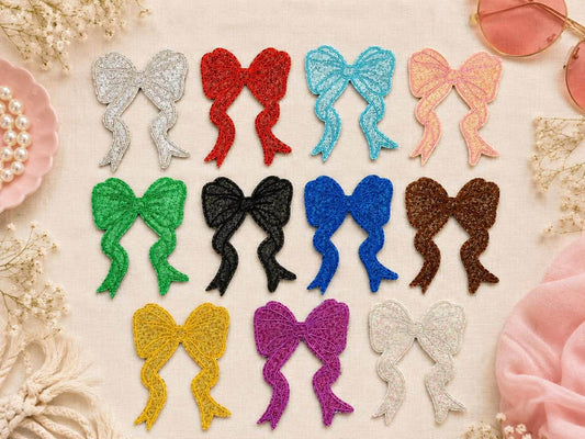 5" Glitter Bow Patch