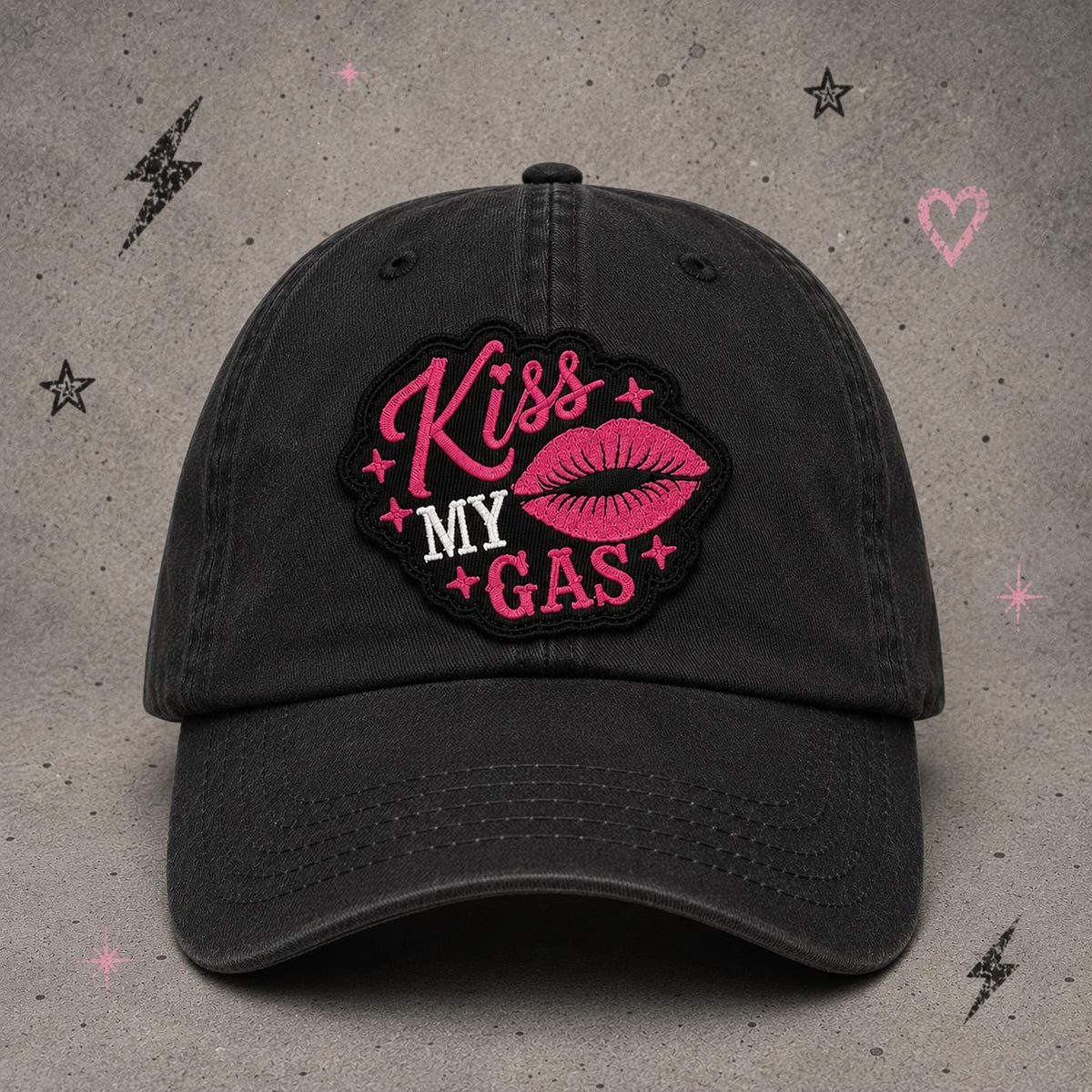 Kiss My Gas Embroidered Patch