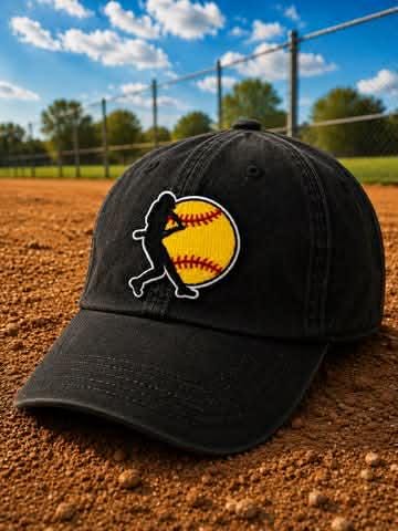 Softball Batter Embroidered Patch
