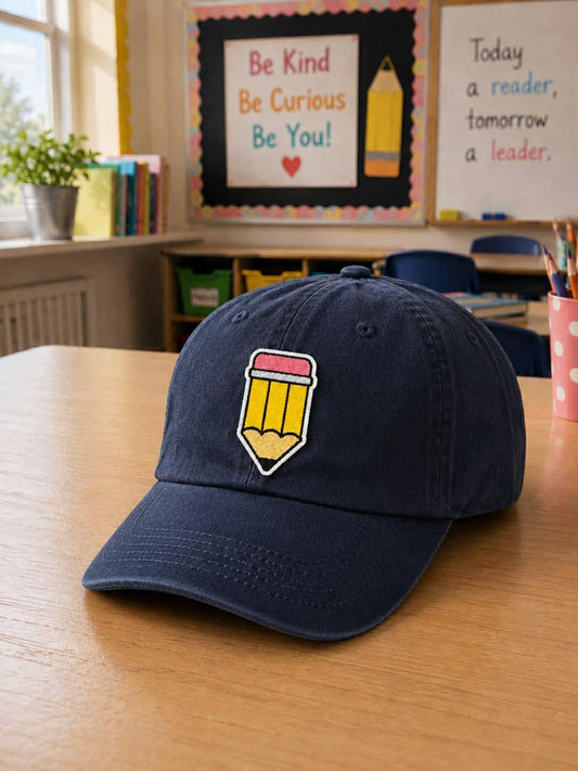 Embroidered Pencil Patch: Iron-On Applique for Apparel (Approx. 3 inches)