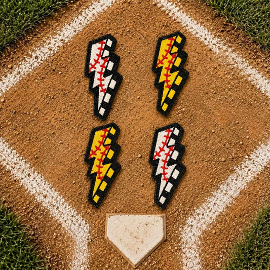 Softball Lightning Bolt Patch