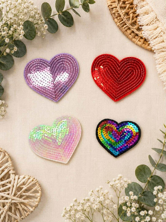 Sequin Heart Patch Collection