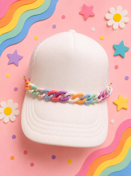 Pastel Rainbow Hat Chain