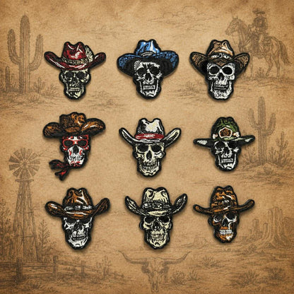 Western Skull Cowboy Patch